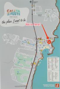 Un mapa del lugar donde quiero estar en Castillo Mar 95 en Caleta de Fuste