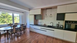 Kuchyňa alebo kuchynka v ubytovaní Apartament Riviera z widokiem na kanał Augustowski + 17 fotografií