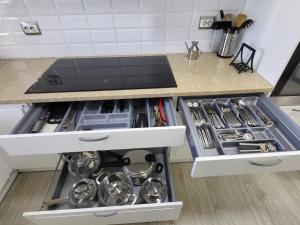 A kitchen or kitchenette at Torredembarra cosy, well equipped house, 5 min. from the beach