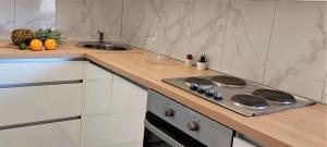 Kuchyň nebo kuchyňský kout v ubytování Vip Deluxe Apartment Arian