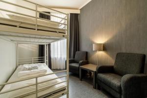 Postel nebo postele na pokoji v ubytování K7 Hotel Oslo