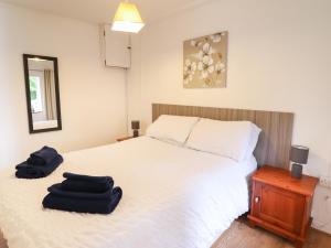 A bed or beds in a room at Tryfan