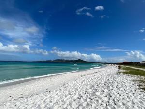 uma praia com areia branca e o oceano em Éolos Loft's - Cabo Frio em Cabo Frio