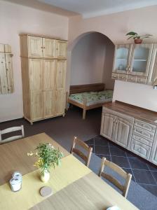 Kuchyň nebo kuchyňský kout v ubytování Apartmány Vranov