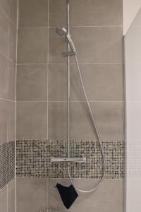 łazienka z prysznicem z głowicą prysznicową w obiekcie Le Mans Hypercentre - proche place République w mieście Le Mans