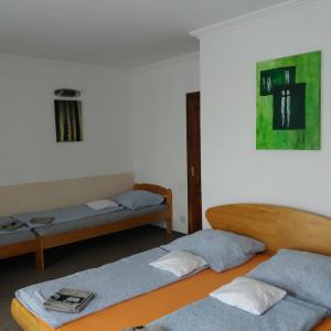 Postel nebo postele na pokoji v ubytování Aliz Apartman