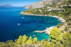 a view of a bay with boats in the water at Seaside House, Maratea, Breathtaking Views in Maratea