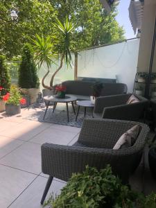 Et opholdsområde på Sea Garden Apartment