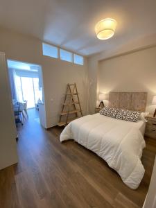 Ein Bett oder Betten in einem Zimmer der Unterkunft Apartamentos San Miguel