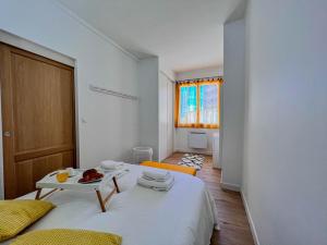 Posteľ alebo postele v izbe v ubytovaní Appartement vue mer Parking privé Place Med
