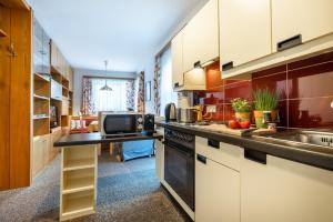 Kuchyň nebo kuchyňský kout v ubytování Appartement Weitsicht