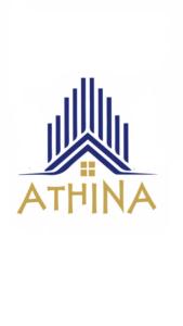 a logo for a building with the words atirma at Athina Rooms in Nea Kallikrateia