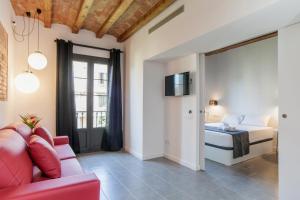 Zona de estar de Aparteasy - Deluxe Family Apartments with Pool