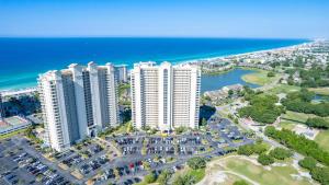 an aerial view of a city with condos and the ocean at WS Luxury Condo of Seascape in Destin