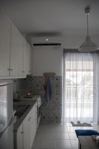 Kuchyň nebo kuchyňský kout v ubytování Grey Theros Apartments
