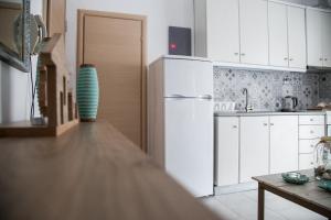 Kuchyň nebo kuchyňský kout v ubytování Grey Theros Apartments