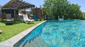Swimmingpoolen hos eller tæt på La roulotte au coeur du maquis + 15 billeder