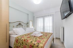 Posteľ alebo postele v izbe v ubytovaní Endless Blue Villa Lefkada