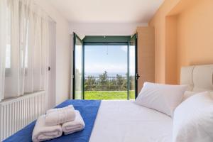 Posteľ alebo postele v izbe v ubytovaní Endless Blue Villa Lefkada