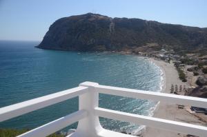 a view of the beach from a cruise ship at Agia Kyriaki Studios in Agia Kiriaki Beach