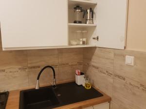 Kuchyňa alebo kuchynka v ubytovaní STUDIO Kasprzaka 11A + 6 fotografií