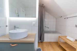 Koupelna v ubytování Ferienwohnung Spitzkehren