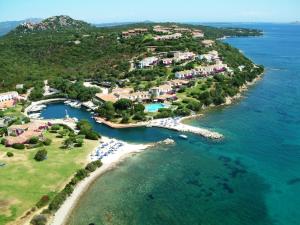 an aerial view of a resort near the water at Hotel Palumbalza Porto Rotondo in Porto Rotondo