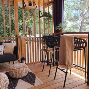 Balkón nebo terasa v ubytování Mobile home Sunflower - Selce