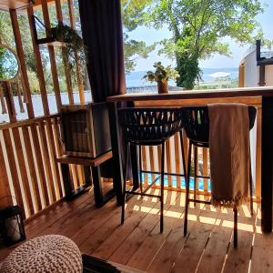 Balkón nebo terasa v ubytování Mobile home Sunflower - Selce