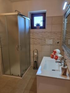 Koupelna v ubytování Apartmani Milenko Lubenice