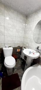 a bathroom with a toilet and a sink at Ali Nur in Bukhara