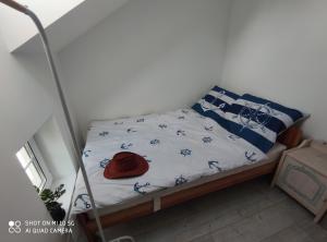 Postel nebo postele na pokoji v ubytování Ster na Mazury - apartamenty Mrągowo + 8 fotografií