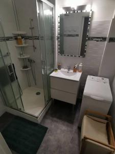 Kúpeľňa v ubytovaní Appartement de 50m2 à 2 pas du port et plage!