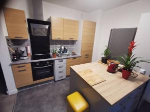 Kuchyňa alebo kuchynka v ubytovaní Appartement de 50m2 à 2 pas du port et plage!