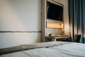 Katil atau katil-katil dalam bilik di Hotel Alter Muschelsaal