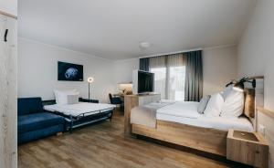 Katil atau katil-katil dalam bilik di Hotel Alter Muschelsaal