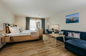 Katil atau katil-katil dalam bilik di Hotel Alter Muschelsaal