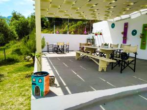 A garden outside Celeste Golden Beach