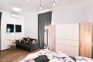 TV a/nebo společenská místnost v ubytování Apartment Carissima-Direct on sea, Lovran-Opatija
