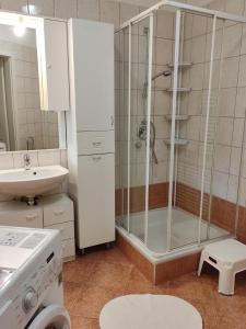 A bathroom at Bodzafa Apartman