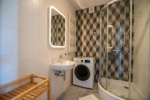 Kúpeľňa v ubytovaní Apartament dla aktywnych (z pięknym widokiem)