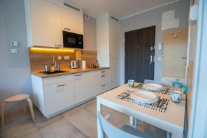 Kuchyňa alebo kuchynka v ubytovaní Apartament dla aktywnych (z pięknym widokiem)