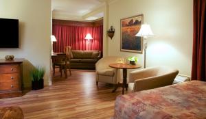 TV a/nebo společenská místnost v ubytování Hotel L'Oie des neiges
