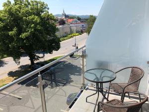 Balkón nebo terasa v ubytování Hotel Rajka