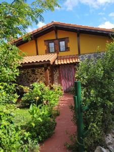 A garden outside La casita de las flores