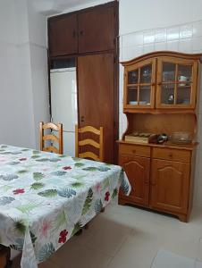 מיטה או מיטות בחדר ב-Casa rural Entre Dos Rios