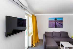 Televízia a/alebo spoločenská miestnosť v ubytovaní Golden Island Apartments