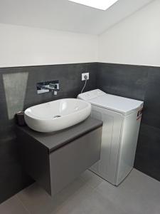 un bagno con lavandino e WC di stefy bilo fronte mare ad Alba Adriatica Altre 13 foto