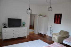 TV a/nebo společenská místnost v ubytování Apartmán pod Kosířem