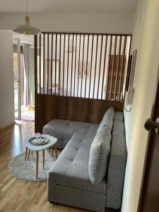 sala de estar con sofá y mesa en Apartment Evgenija, en Ohrid